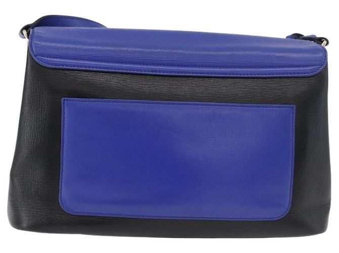 Bulgari Borsa a Spalla BVLGARI Isabella Rossellini in Pelle Blu Oro Auth BA12091A D'oro - vista 2