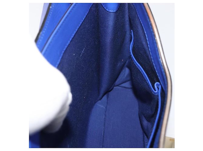 Bulgari Borsa a Spalla BVLGARI Isabella Rossellini in Pelle Blu Oro Auth BA12091A D'oro - vista 23