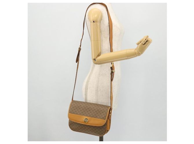 Gucci Borsa a Spalla Micro GG Supreme PVC Marrone Oro 001 116 0917 Auth ti3822 D'oro - vista 24