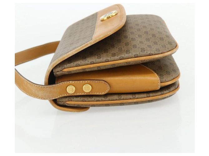 Gucci Borsa a Spalla Micro GG Supreme PVC Marrone Oro 001 116 0917 Auth ti3822 D'oro - vista 3