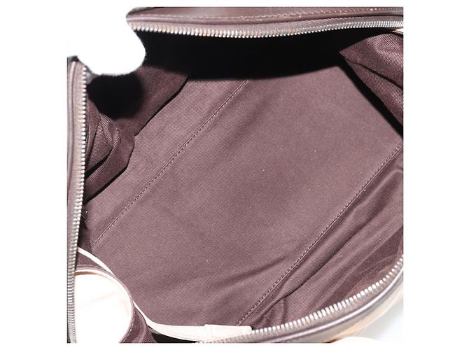 CHANEL Matelassé Boston Tasche aus Lammleder Elfenbein Silber CC Auth YKZ1338A Roh - view 11