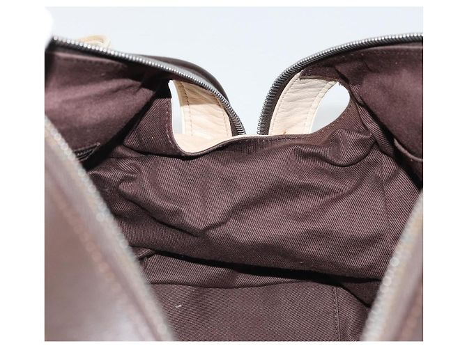 CHANEL Matelassé Boston Tasche aus Lammleder Elfenbein Silber CC Auth YKZ1338A Roh - view 18
