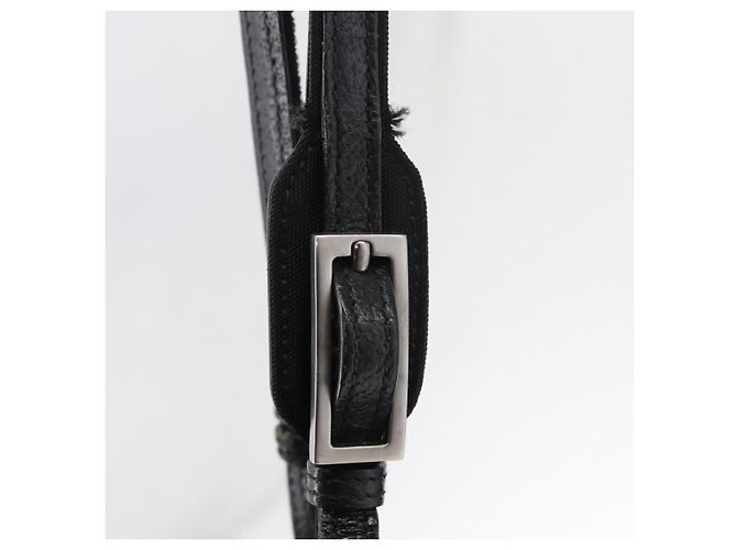 Borsa Tote in pelle nera e argento GUCCI 0021047 Auth ka3869 Nero - vista 10