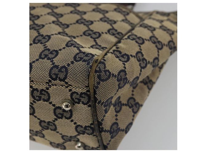 Borsa a Mano Gucci GG Canvas Sherry Line Rossa Blu Navy 145810 Auth 175695 Rosso - vista 15