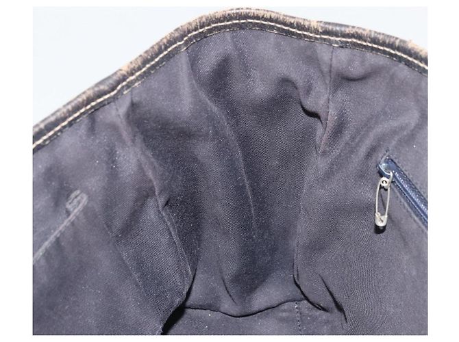 Borsa a Mano Gucci GG Canvas Sherry Line Rossa Blu Navy 145810 Auth 175695 Rosso - vista 20