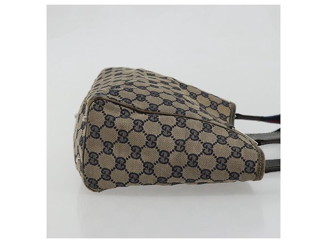 Borsa a Mano Gucci GG Canvas Sherry Line Rossa Blu Navy 145810 Auth 175695 Rosso - vista 3