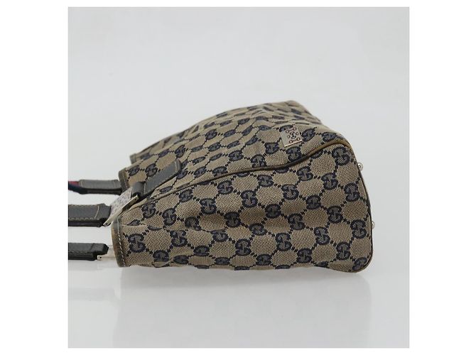 Borsa a Mano Gucci GG Canvas Sherry Line Rossa Blu Navy 145810 Auth 175695 Rosso - vista 4
