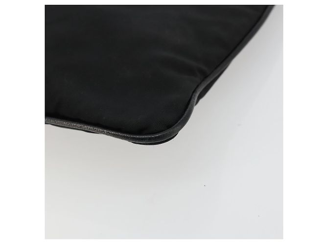 PRADA Borsa a mano in nylon nero argento Auth 175995A - vista 15