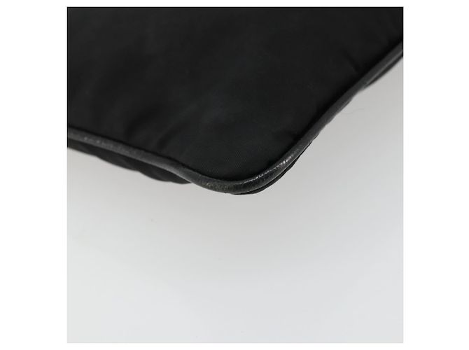 PRADA Borsa a mano in nylon nero argento Auth 175995A - vista 16
