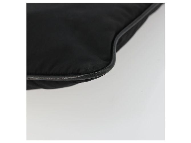 PRADA Borsa a mano in nylon nero argento Auth 175995A - vista 17