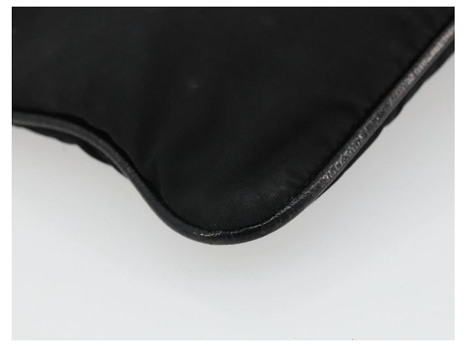 PRADA Borsa a mano in nylon nero argento Auth 175995A - vista 18