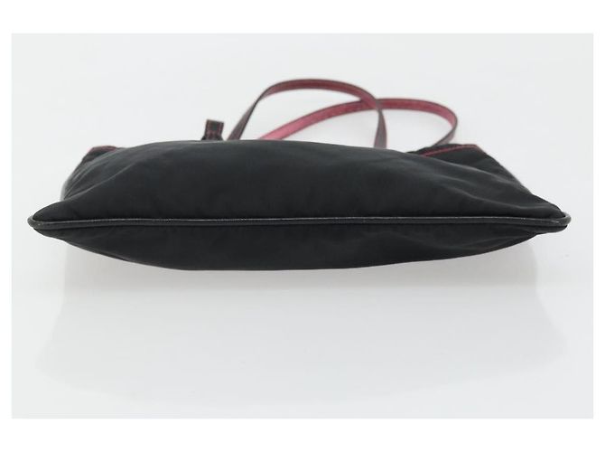 PRADA Borsa a mano in nylon nero argento Auth 175995A - vista 5