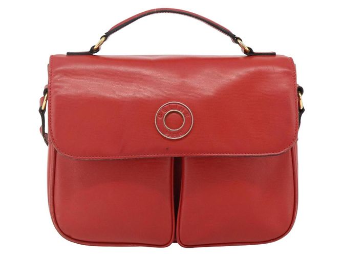 Borsa a mano CÉLINE Circle in pelle 2 in 1 rossa oro Auth YKZ1539A Rosso D'oro - vista 13