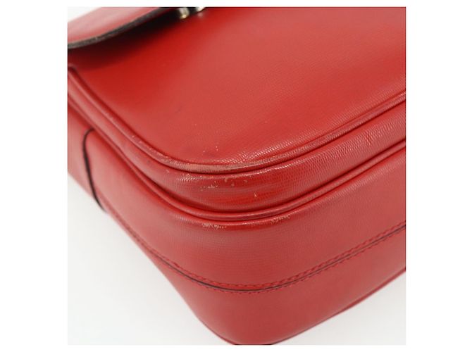 Borsa a mano CÉLINE Circle in pelle 2 in 1 rossa oro Auth YKZ1539A Rosso D'oro - vista 16