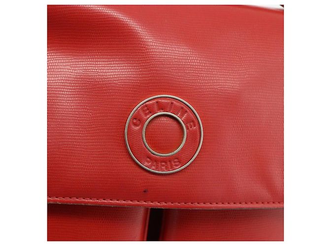 Borsa a mano CÉLINE Circle in pelle 2 in 1 rossa oro Auth YKZ1539A Rosso D'oro - vista 19