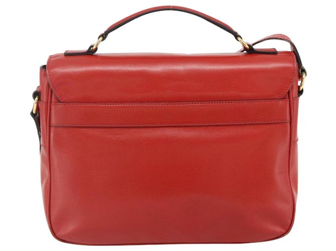 Borsa a mano CÉLINE Circle in pelle 2 in 1 rossa oro Auth YKZ1539A Rosso D'oro - vista 2