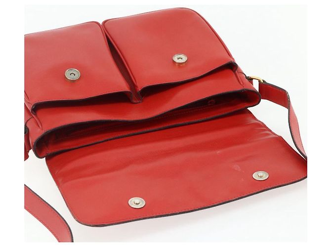 Borsa a mano CÉLINE Circle in pelle 2 in 1 rossa oro Auth YKZ1539A Rosso D'oro - vista 20