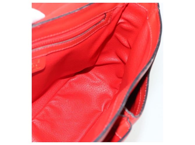 Borsa a mano CÉLINE Circle in pelle 2 in 1 rossa oro Auth YKZ1539A Rosso D'oro - vista 22