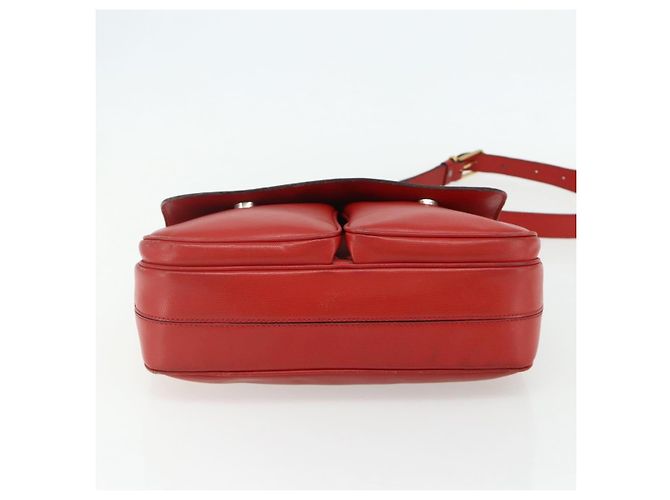 Borsa a mano CÉLINE Circle in pelle 2 in 1 rossa oro Auth YKZ1539A Rosso D'oro - vista 5