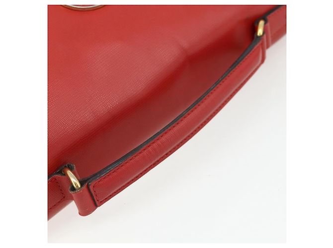 Borsa a mano CÉLINE Circle in pelle 2 in 1 rossa oro Auth YKZ1539A Rosso D'oro - vista 7