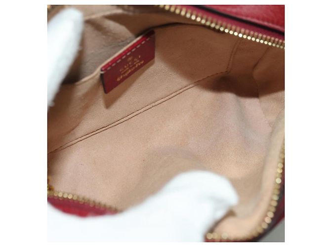 Bolsa de Ombro GUCCI Micro GG Supreme Doraemon PVC Bege Ouro 647784 Auth YKZ1331M Dourado - vista 10