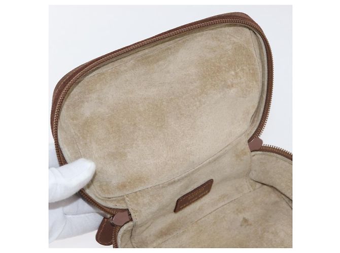 Pochette Cosmetica GUCCI Vanity Camoscio Marrone Oro 032 106 0141 Auth mr2301 D'oro - vista 10