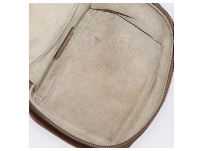 Pochette Cosmetica GUCCI Vanity Camoscio Marrone Oro 032 106 0141 Auth mr2301 D'oro - vista 11
