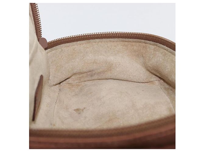 Pochette Cosmetica GUCCI Vanity Camoscio Marrone Oro 032 106 0141 Auth mr2301 D'oro - vista 18