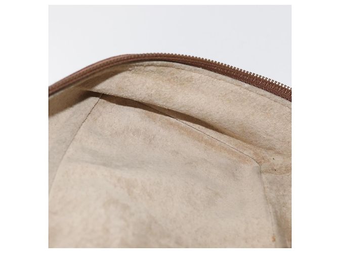 Pochette Cosmetica GUCCI Vanity Camoscio Marrone Oro 032 106 0141 Auth mr2301 D'oro - vista 19