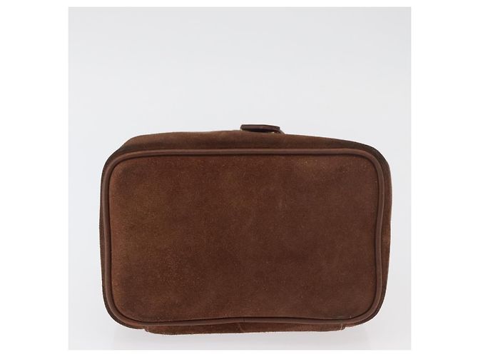 Pochette Cosmetica GUCCI Vanity Camoscio Marrone Oro 032 106 0141 Auth mr2301 D'oro - vista 5