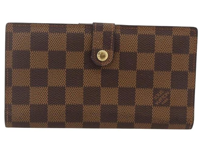 LOUIS VUITTON Portafoglio Clutch Continental Damier Ebene T61219 LV Auth 175980 - vista 13