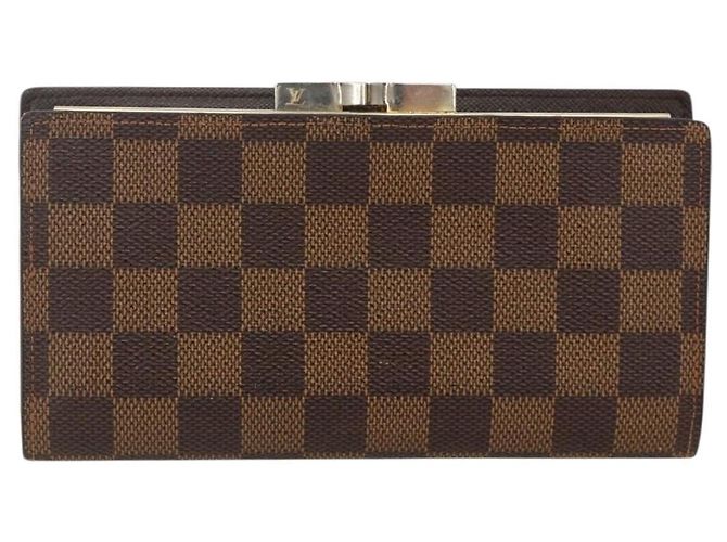 LOUIS VUITTON Portafoglio Clutch Continental Damier Ebene T61219 LV Auth 175980 - vista 2