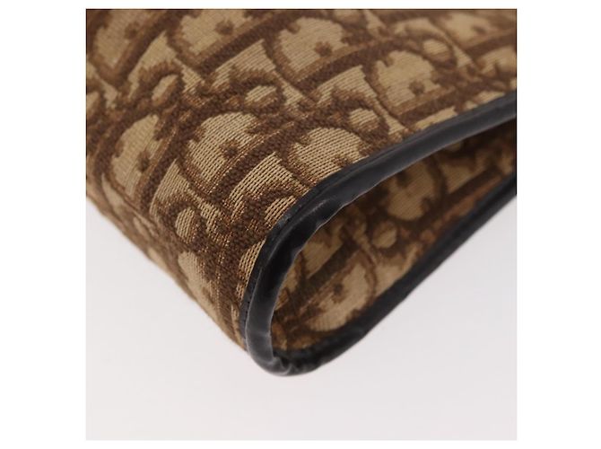 Borsa a Spalla in Tela Trotter Christian Dior Beige Oro Auth 176056 D'oro - vista 16