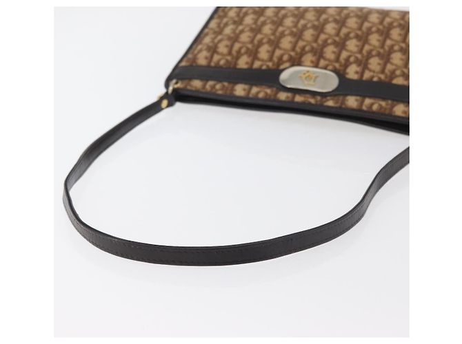 Borsa a Spalla in Tela Trotter Christian Dior Beige Oro Auth 176056 D'oro - vista 7
