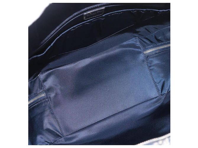 Christian Dior Trotter Canvas Handtasche Navy Silber Authentisch 165376 Marineblau - Ansicht 10