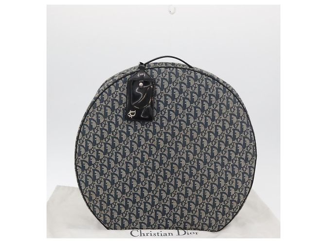 Christian Dior Trotter Canvas Handtasche Navy Silber Authentisch 165376 Marineblau - Ansicht 12
