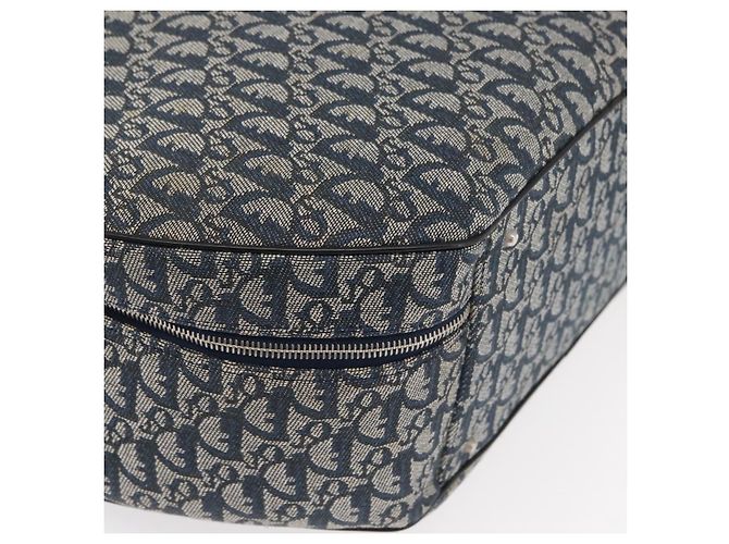 Christian Dior Trotter Canvas Handtasche Navy Silber Authentisch 165376 Marineblau - Ansicht 17