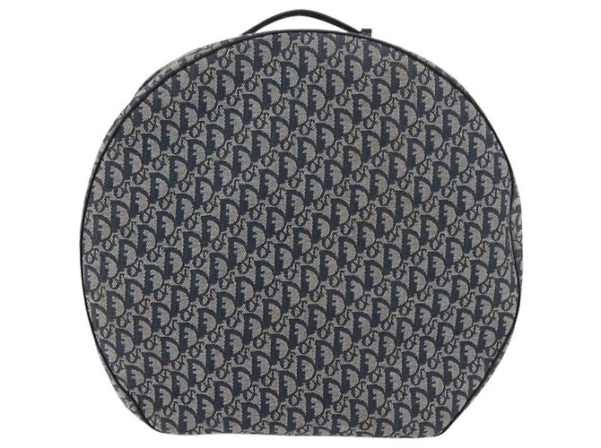 Christian Dior Trotter Canvas Handtasche Navy Silber Authentisch 165376 Marineblau - Ansicht 2