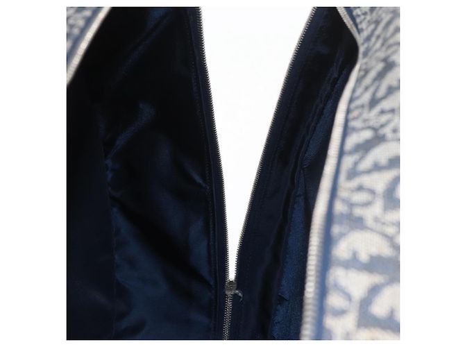 Christian Dior Trotter Canvas Handtasche Navy Silber Authentisch 165376 Marineblau - Ansicht 21
