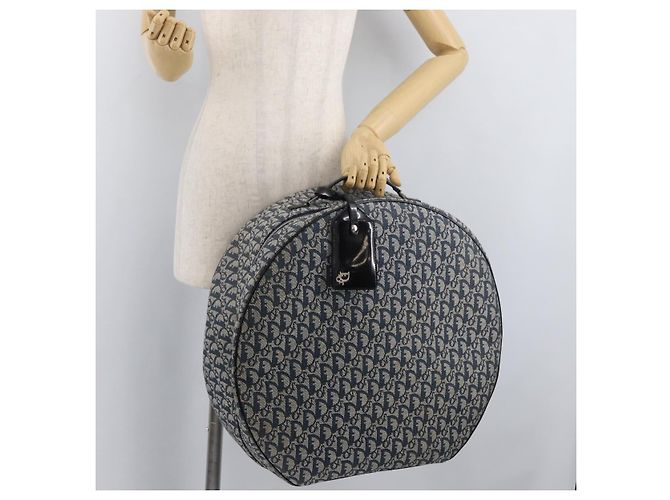 Christian Dior Trotter Canvas Handtasche Navy Silber Authentisch 165376 Marineblau - Ansicht 23
