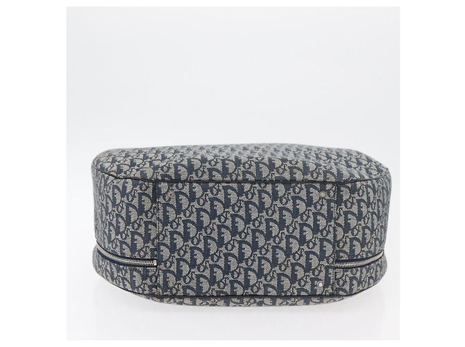 Christian Dior Trotter Canvas Handtasche Navy Silber Authentisch 165376 Marineblau - Ansicht 5
