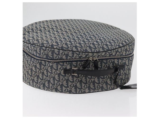 Christian Dior Trotter Canvas Handtasche Navy Silber Authentisch 165376 Marineblau - Ansicht 6