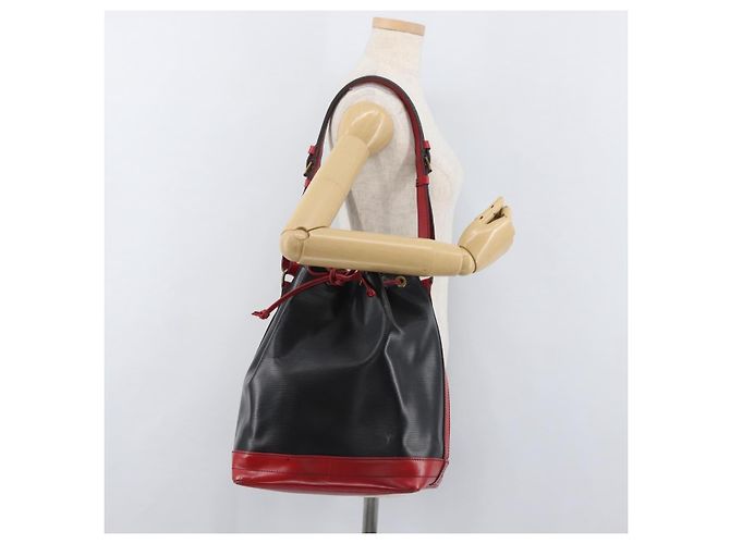 Louis Vuitton Epi Noe Schultertasche Bicolor Schwarz Rot M44017 LV Auth BAZ843 - Ansicht 22