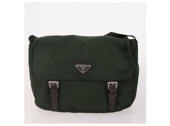PRADA Shoulder Bag Nylon 5 Set Green Black Red Auth 174966 - view 7