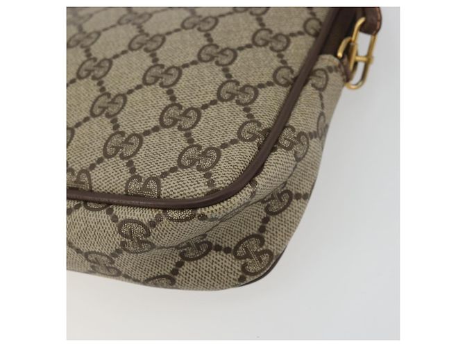Gucci Borsa a Spalla GG Supreme PVC Beige Oro 97 02 068 Auth 175282 D'oro - vista 14