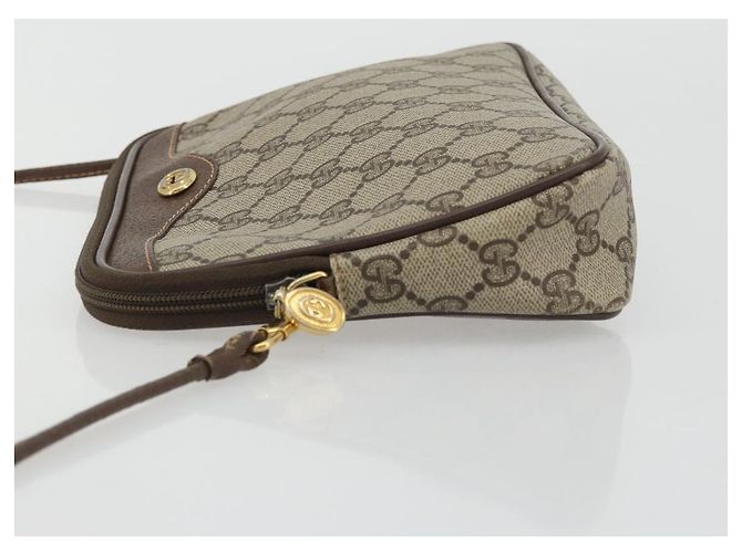 Gucci Borsa a Spalla GG Supreme PVC Beige Oro 97 02 068 Auth 175282 D'oro - vista 4