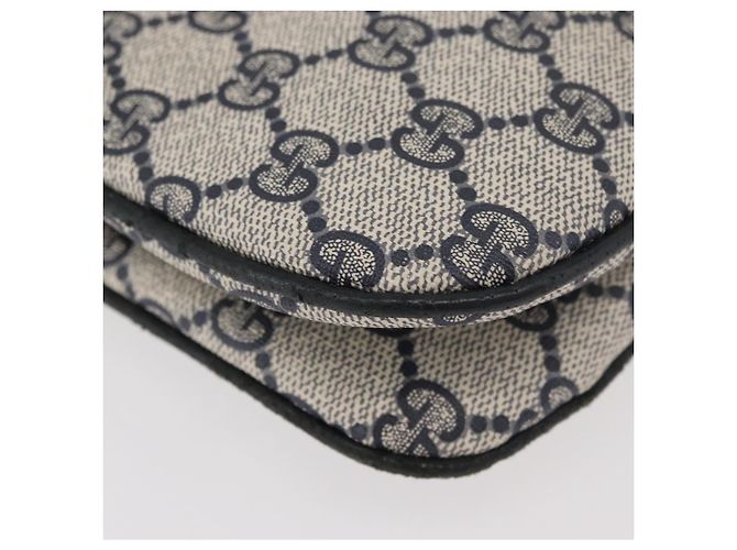 Borsa a Spalla Gucci GG Supreme Sherry Line PVC Blu Navy Oro 904 02 043 Auth YKZ1345 - vista 14