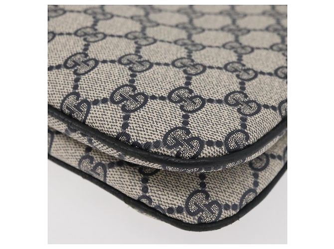 Borsa a Spalla Gucci GG Supreme Sherry Line PVC Blu Navy Oro 904 02 043 Auth YKZ1345 - vista 15