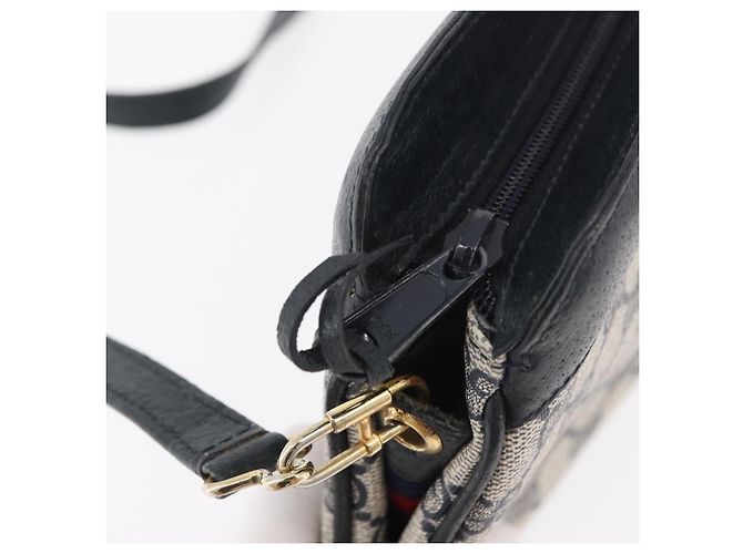 Borsa a Spalla Gucci GG Supreme Sherry Line PVC Blu Navy Oro 904 02 043 Auth YKZ1345 - vista 9