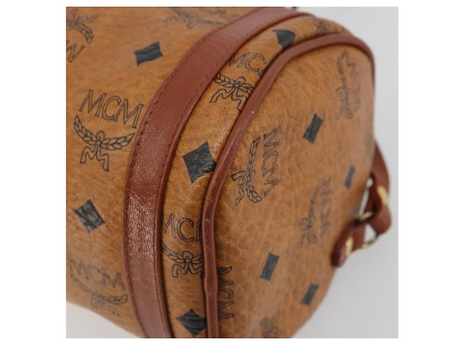 Borsa a Spalla MCM Vicetos Logogram in Pelle PVC Marrone Oro Auth 175181 D'oro - vista 15